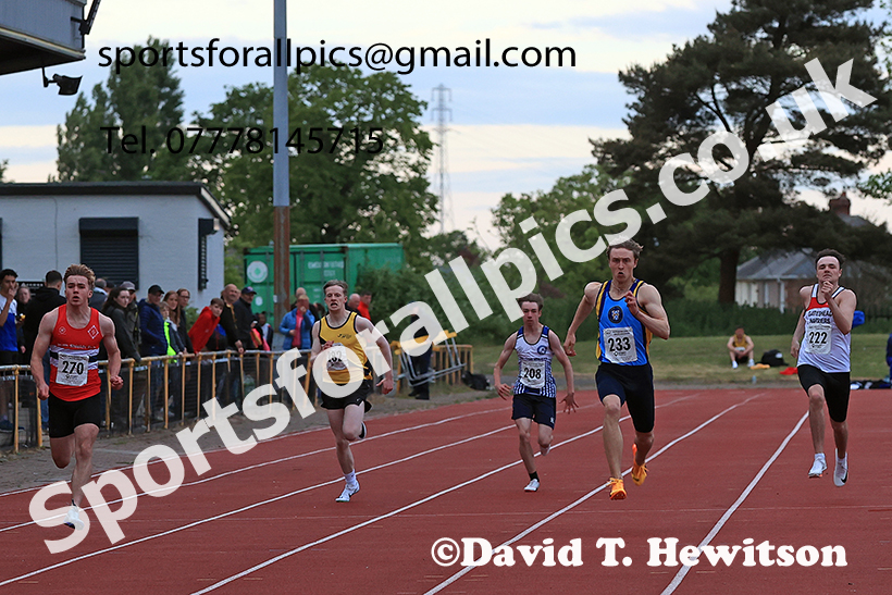 The 200 metres, 2025 NEGP No 2, Monkton Stadium, Wednesday, May 28th. Photo: David T. Hewitson/Sports for All Pics